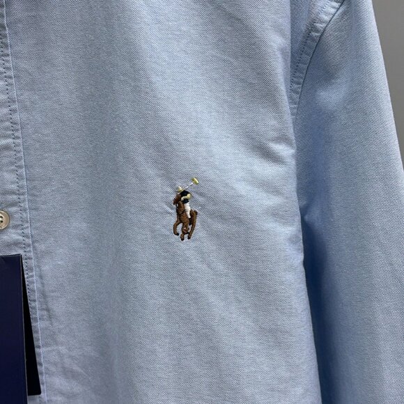 Ralph Lauren Blue Polo Long-Sleeve Shirt - Picture 3 of 9